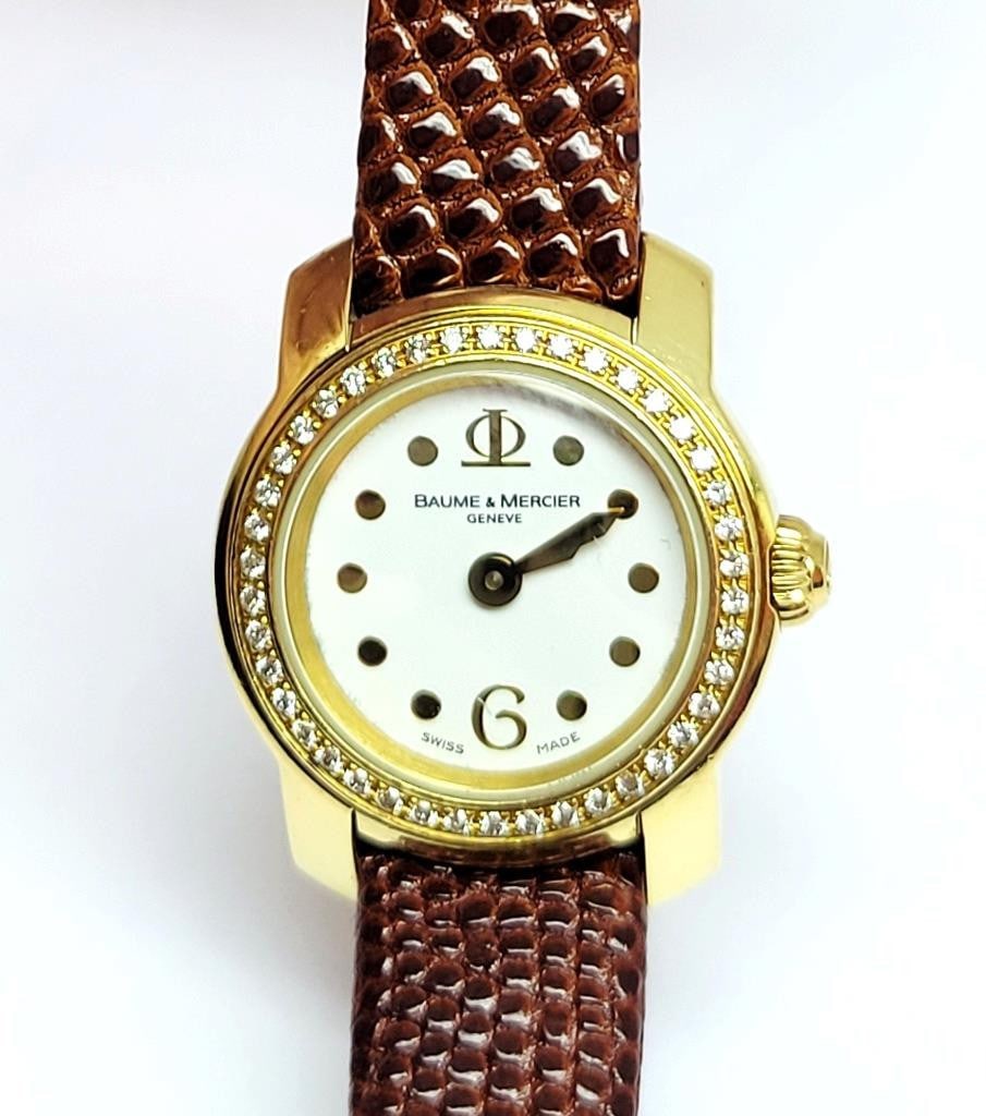 Ladies 18k BAUME & MERCIER Capeland Quartz Watch with Diamonds Ref 65440 - 10