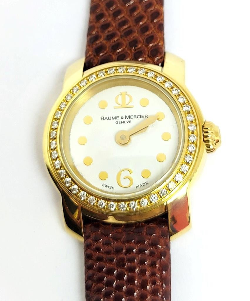 Ladies 18k BAUME & MERCIER Capeland Quartz Watch with Diamonds Ref 65440 - 9