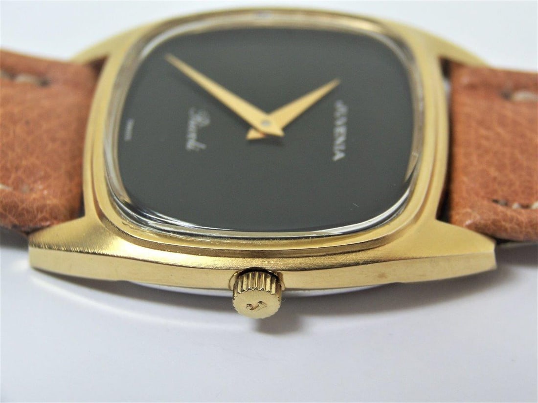 Vintage 18K Goldplated Unisex JUVENIA RIVOLI 17 Jewels Watch* EXLNT - 9