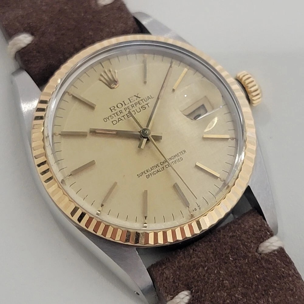 Mens Rolex Oyster Datejust Ref 16013 36mm 18k SS Automatic 1980s Swiss RA395 (1 of 11)