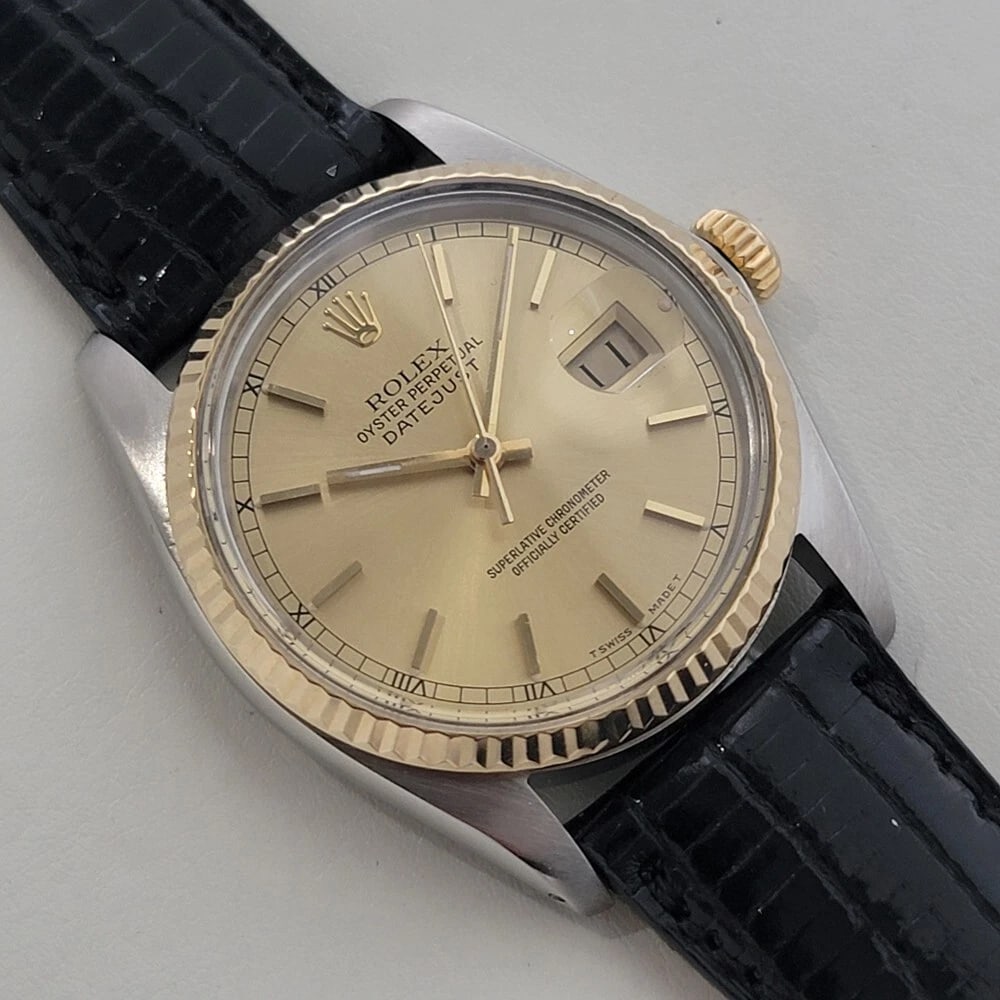 Mens Rolex Oyster Ref 16013 Datejust 36mm 18k SS Swiss 1980s Automatic RA488B (1 of 12)