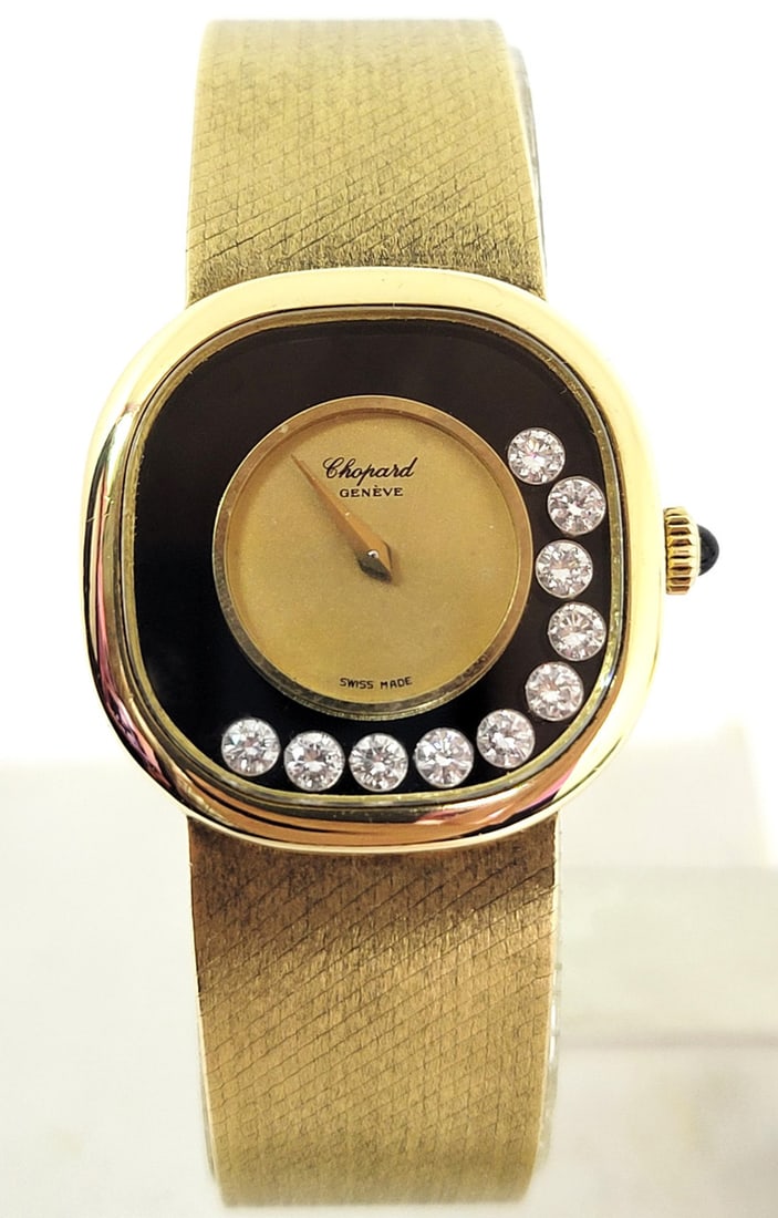 Vintage Ladies Solid 18k CHOPARD Winding Watch Floating Diamonds* Ref 5089 EXLNT - 2