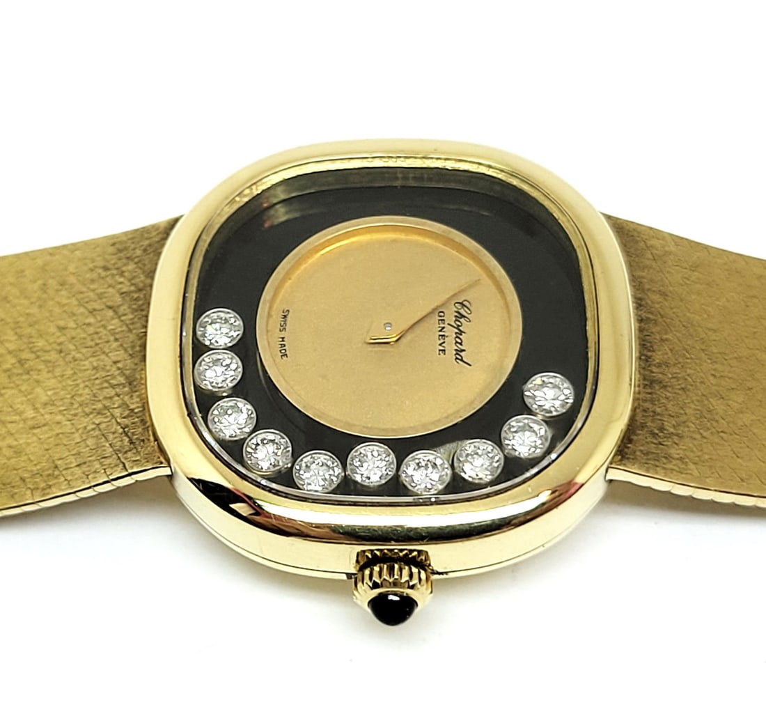 Vintage Ladies Solid 18k CHOPARD Winding Watch Floating Diamonds* Ref 5089 EXLNT - 7
