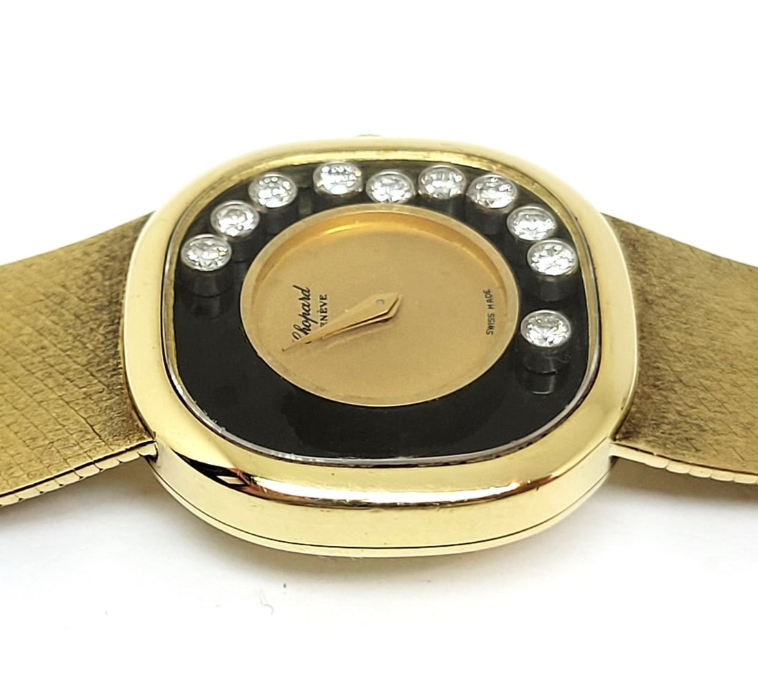 Vintage Ladies Solid 18k CHOPARD Winding Watch Floating Diamonds* Ref 5089 EXLNT - 8
