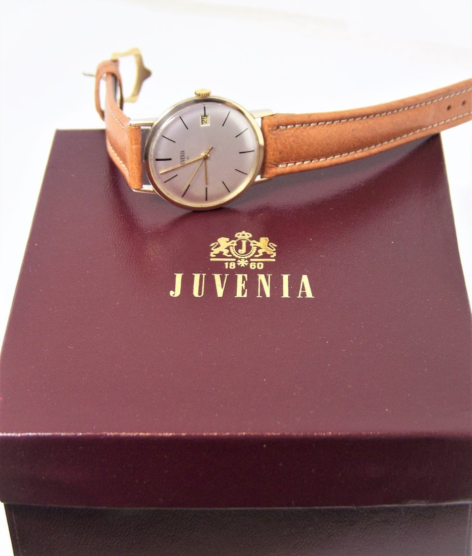 Vintage Slim 18k & S/Steel Juvenia Mens Automatic Watch c.1960s EXLNT SERVICED - 11