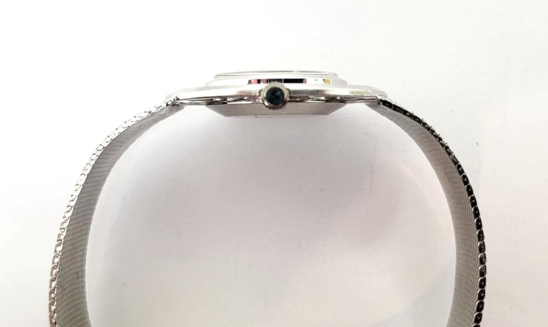 Vintage 14k White Gold LUCIEN PICCARD Ladies Winding Watch with Diamonds* EXLNT - 6