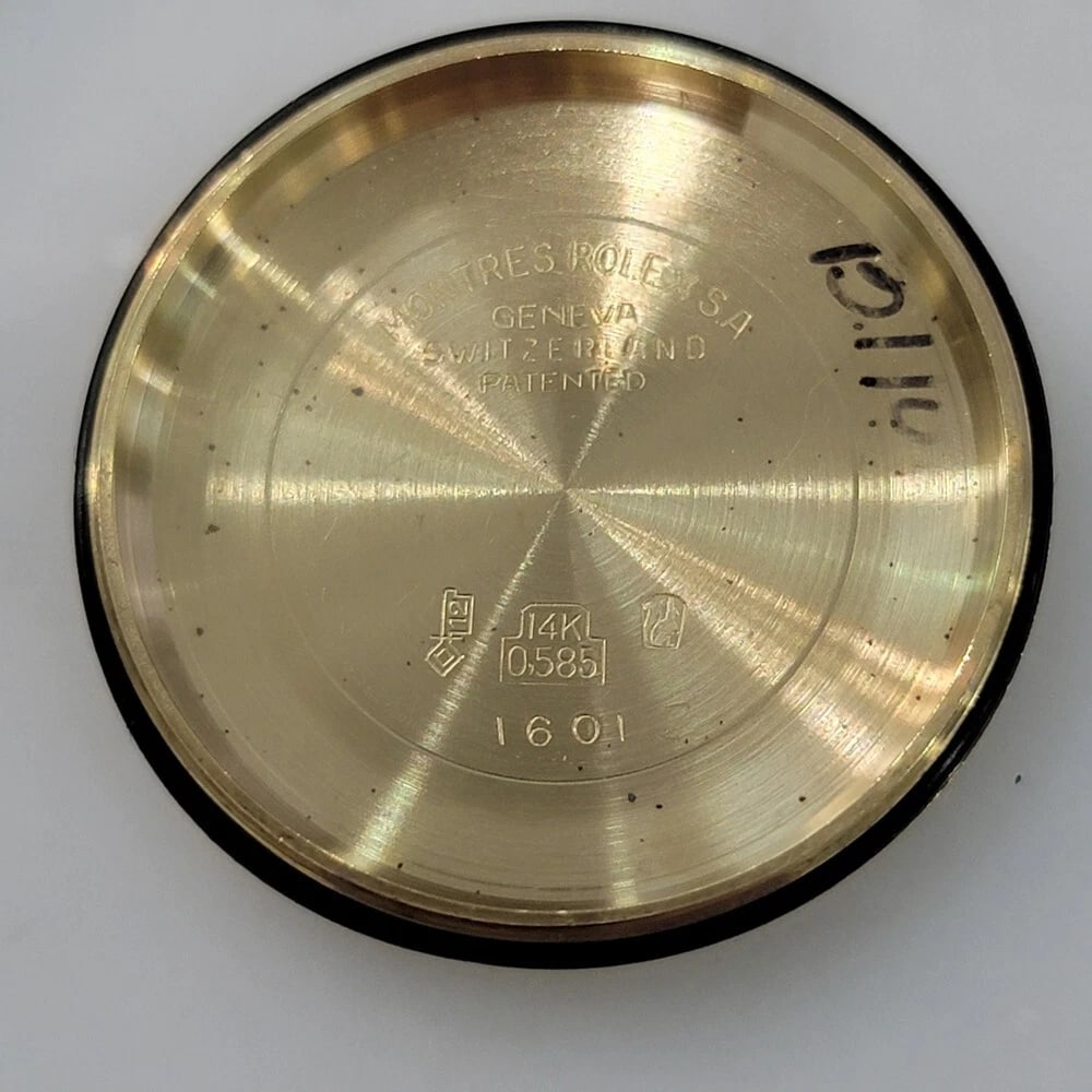 Mens Rolex Oyster Datejust 1601 14k Gold Automatic 1960s Diamonds Vintage RA412 - 11