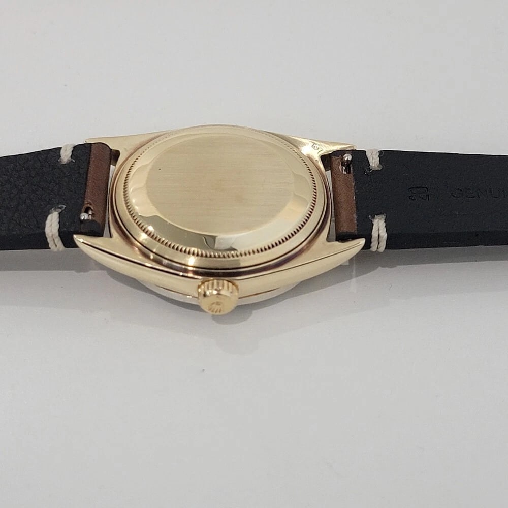 Mens Rolex Oyster Datejust 1601 14k Gold Automatic 1960s Diamonds Vintage RA412 - 9