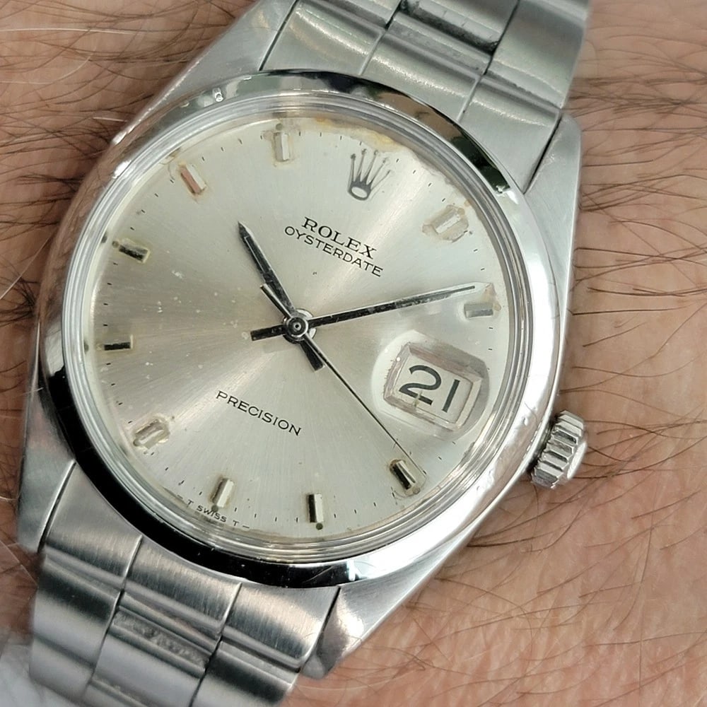 Rolex Oysterdate Precision Ref 6694 1960s 34mm Mens Vintage Manual Wind RA670 - 14