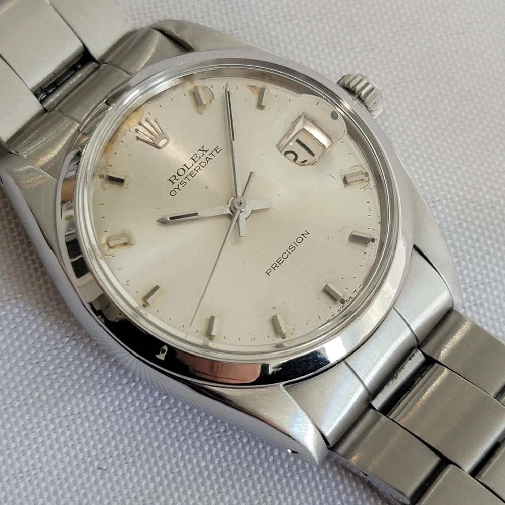 Rolex Oysterdate Precision Ref 6694 1960s 34mm Mens Vintage Manual Wind RA670 - 3