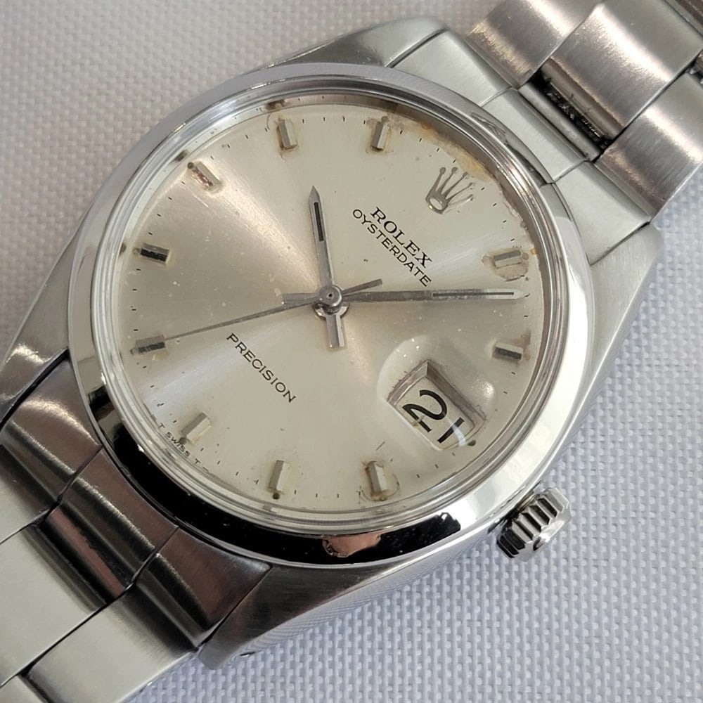 Rolex Oysterdate Precision Ref 6694 1960s 34mm Mens Vintage Manual Wind RA670 - 4