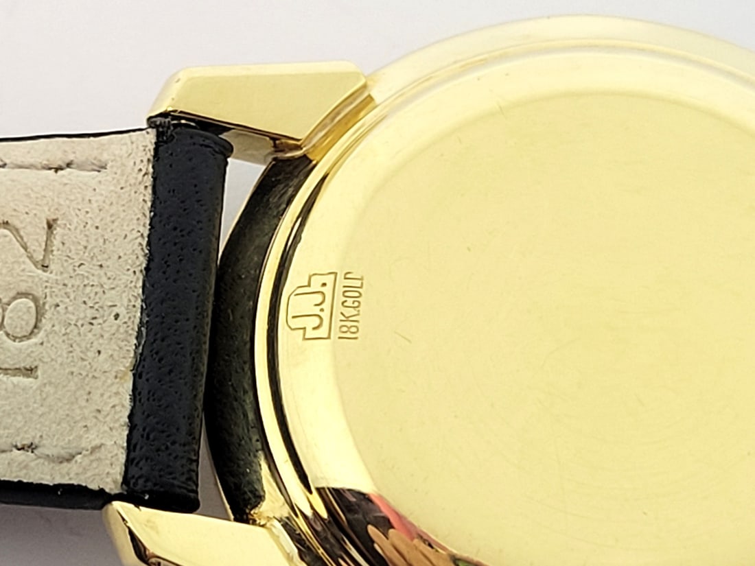 Vintage 18k JULES JURGENSEN Automatic DAY DATE Watch Cal N71693 c.1960s RARE - 9