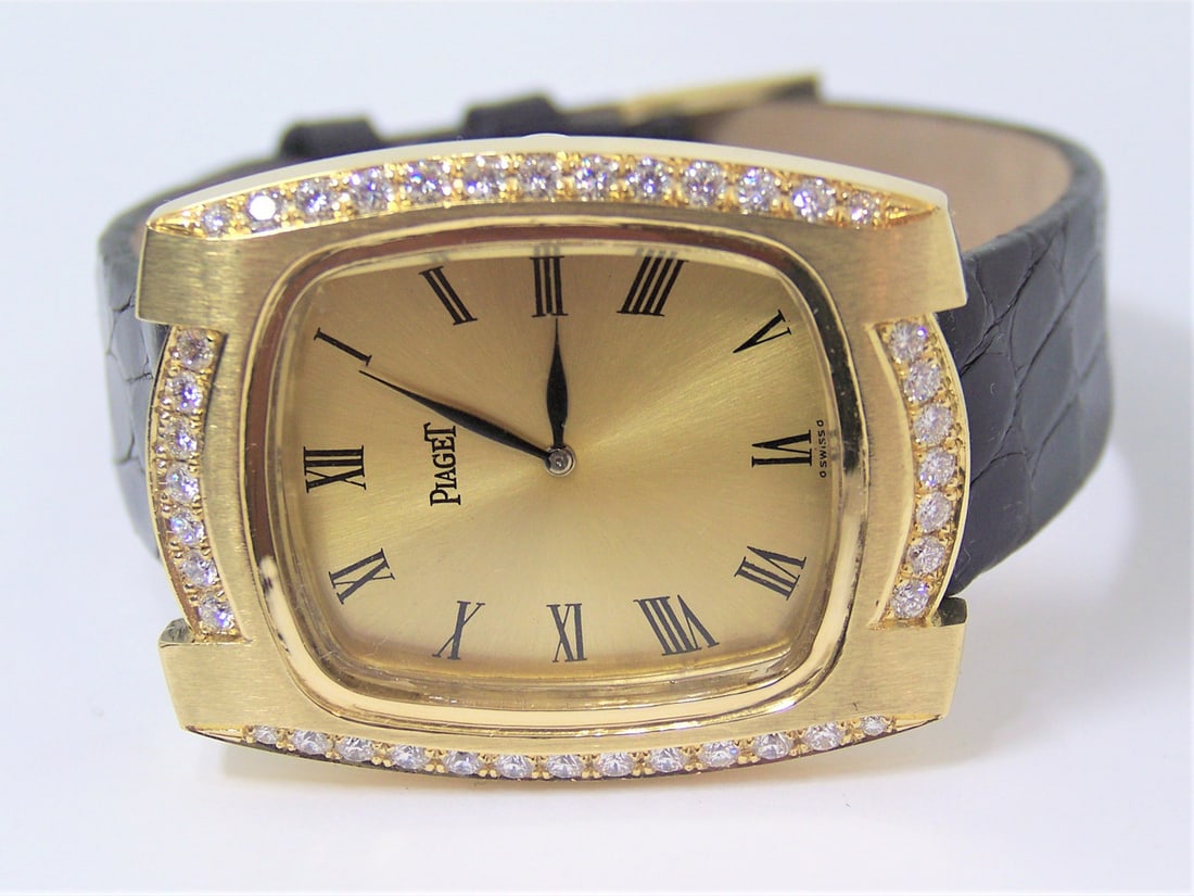 Solid 18k PIAGET Unisex Winding Watch with 1.76 ct Diamonds Ref 9741 Cal 9P2 EXLNT - 4
