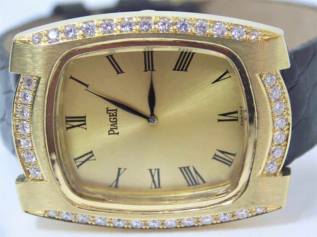 Solid 18k PIAGET Unisex Winding Watch with 1.76 ct Diamonds Ref 9741 Cal 9P2 EXLNT - 5