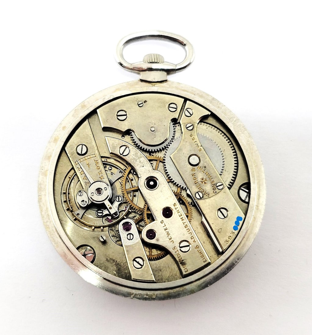 Antique 18K White Gold MARCUS & Co by VACHERON & CONSTANTIN Pocket watch 40 mm - 9