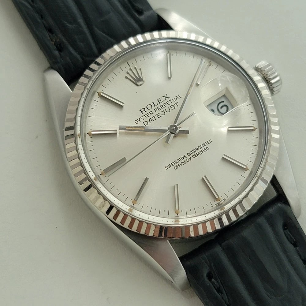 Rolex Datejust 16014 36mm 18k White Gold SS Mens Vintage 1980s Automatic RA588B (1 of 13)