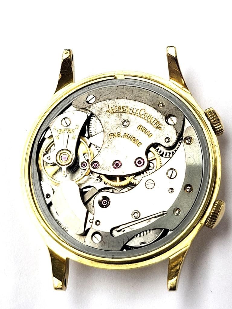 Vintage 18K JAEGER-LeCOULTRE Winding MEMOVOX Alarm Watch c.1950s Cal 489 EXLNT - 10
