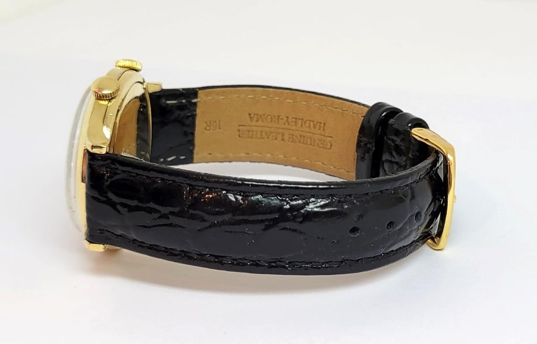 Vintage 18K JAEGER-LeCOULTRE Winding MEMOVOX Alarm Watch c.1950s Cal 489 EXLNT - 2