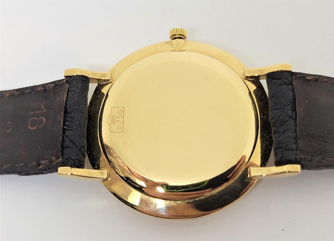 Vintage 18k ULYSSE NARDIN CHRONOMETER Winding Watch Cal N115S c.1960s EXLNT - 6