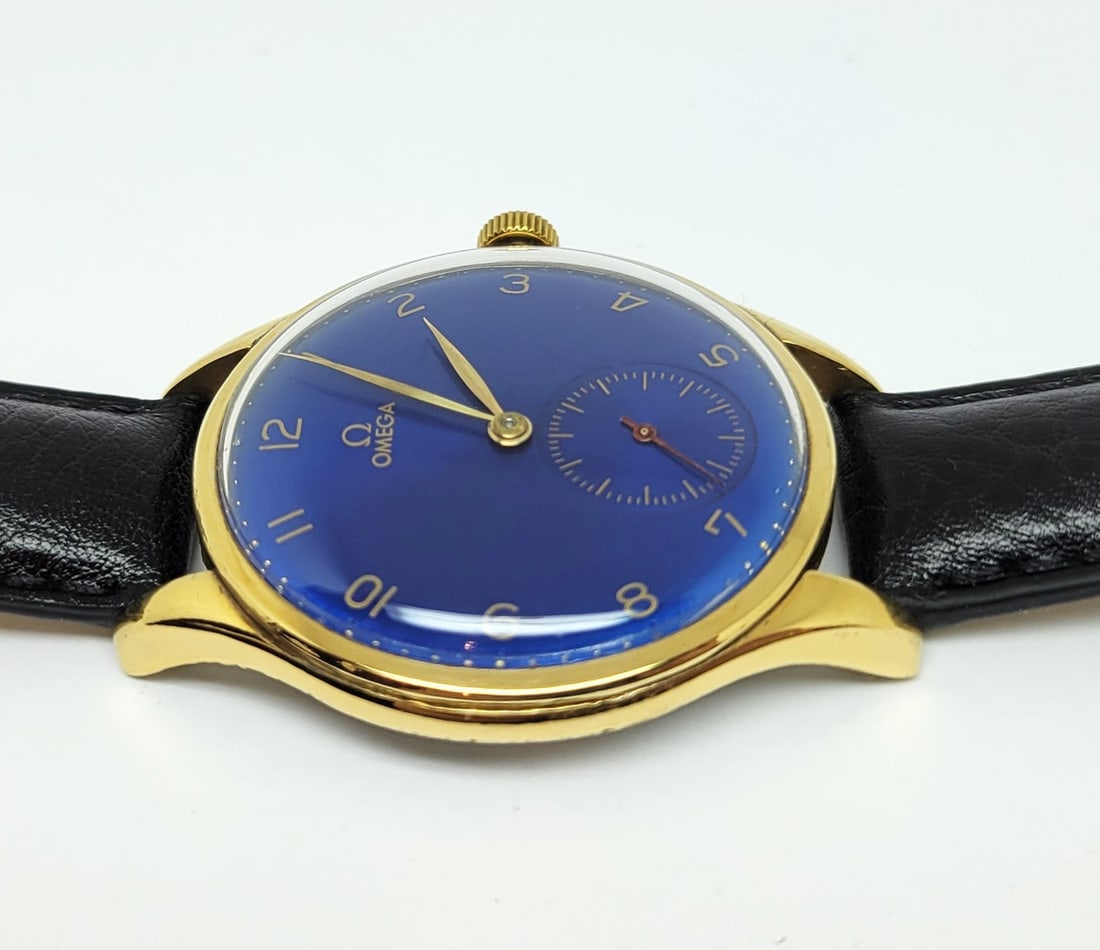 Vintage 18K GP OMEGA Men's Winding 2505-7 Watch c.1952 Cal.266 * GOOD JUMBO - 8