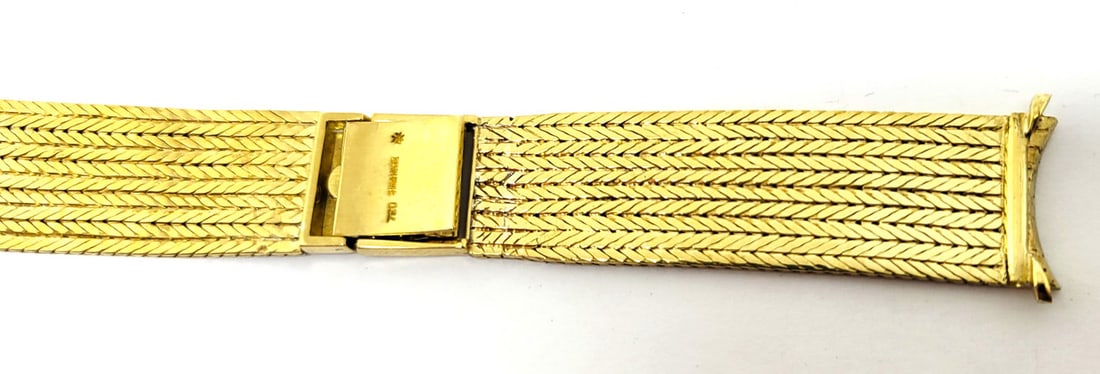SOLID 18k Yellow VACHRON CONSTANTIN Watch Bracelet 18 mm Logs* EXLNT 45 grams - 5