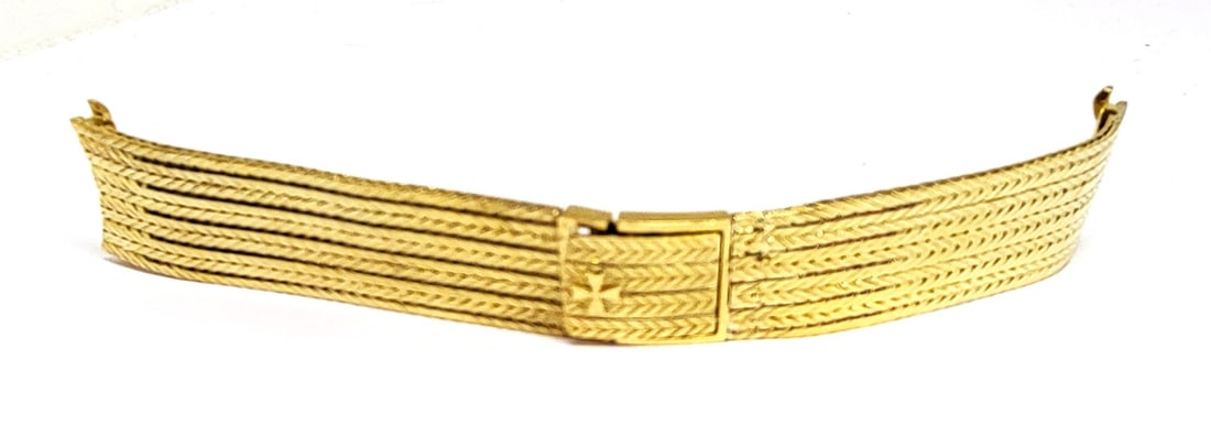 SOLID 18k Yellow VACHRON CONSTANTIN Watch Bracelet 18 mm Logs* EXLNT 45 grams - 8