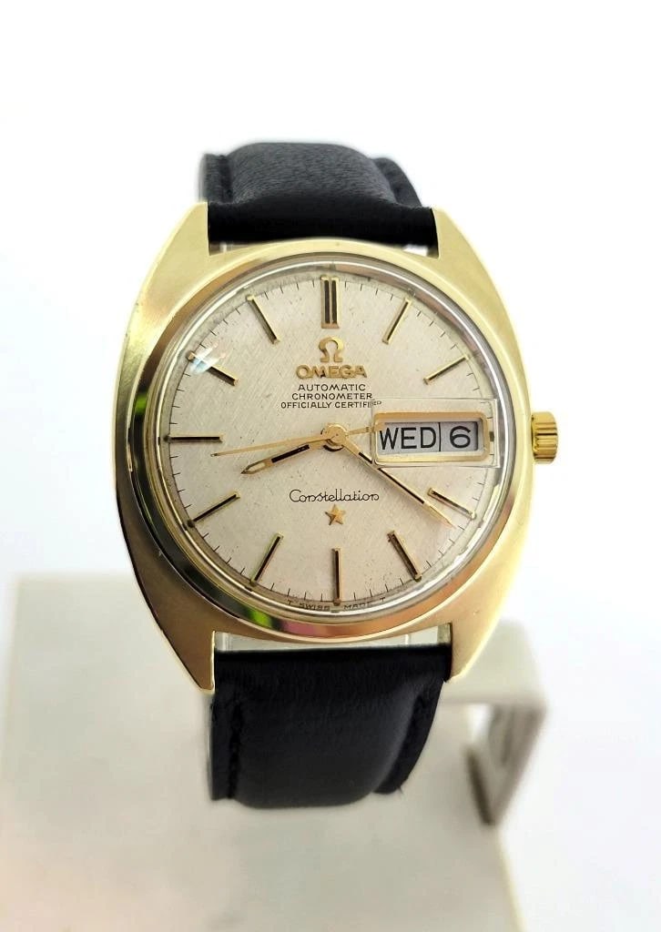 14k & SS OMEGA CONSTELLATION CHRONOMETER Automatic Day Date Watch Cal 751 168019 (1 of 1)
