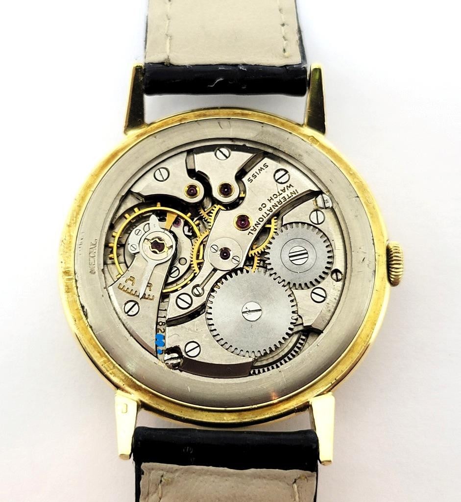 Vintage 18k Yellow Gold IWC SHAFFHAUSEN Winding Watch 1950s Cal 89* CLAWS Logs - 10