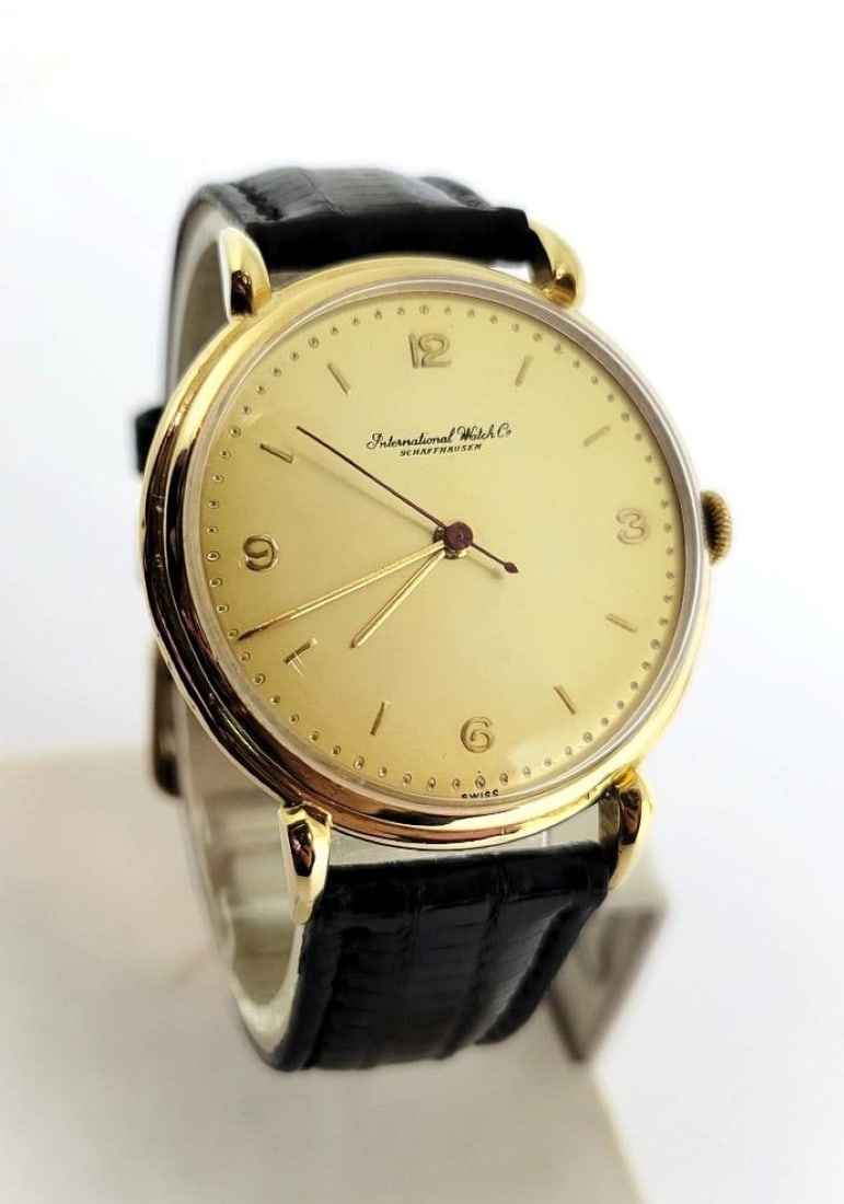 Vintage 18k Yellow Gold IWC SHAFFHAUSEN Winding Watch 1950s Cal 89* CLAWS Logs - 2