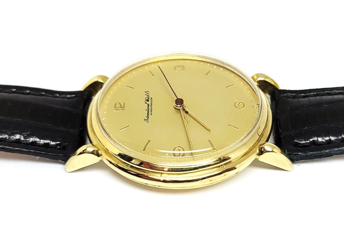Vintage 18k Yellow Gold IWC SHAFFHAUSEN Winding Watch 1950s Cal 89* CLAWS Logs - 8