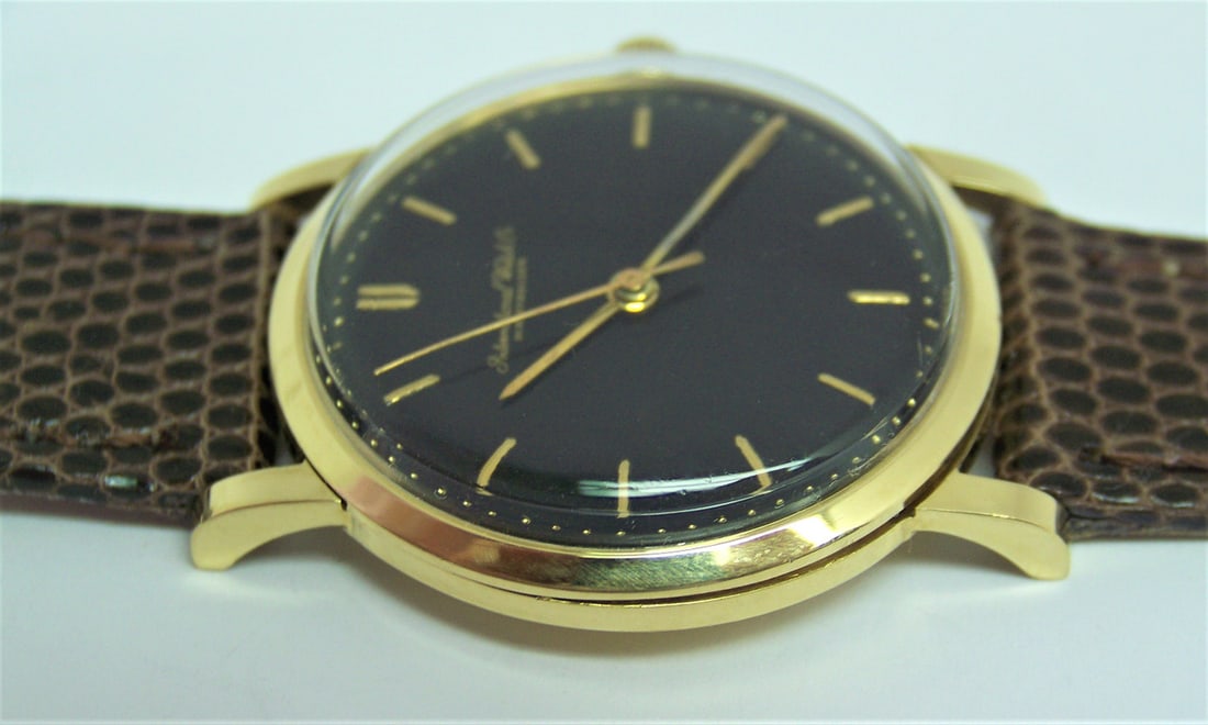 Vintage 18k Gold IWC SHAFFHAUSEN Winding Watch 1960s Cal C401 R1205 SERVICED - 10