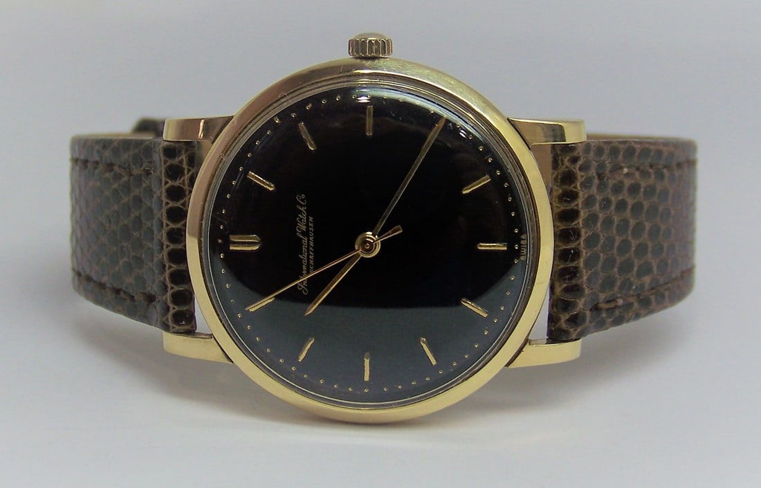 Vintage 18k Gold IWC SHAFFHAUSEN Winding Watch 1960s Cal C401 R1205 SERVICED - 3