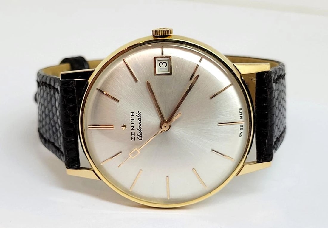 Vintage 18k Rose Gold ZENITH Automatic Watch Cal 2542PC c.1960s* EXLNT SERVICED - 4