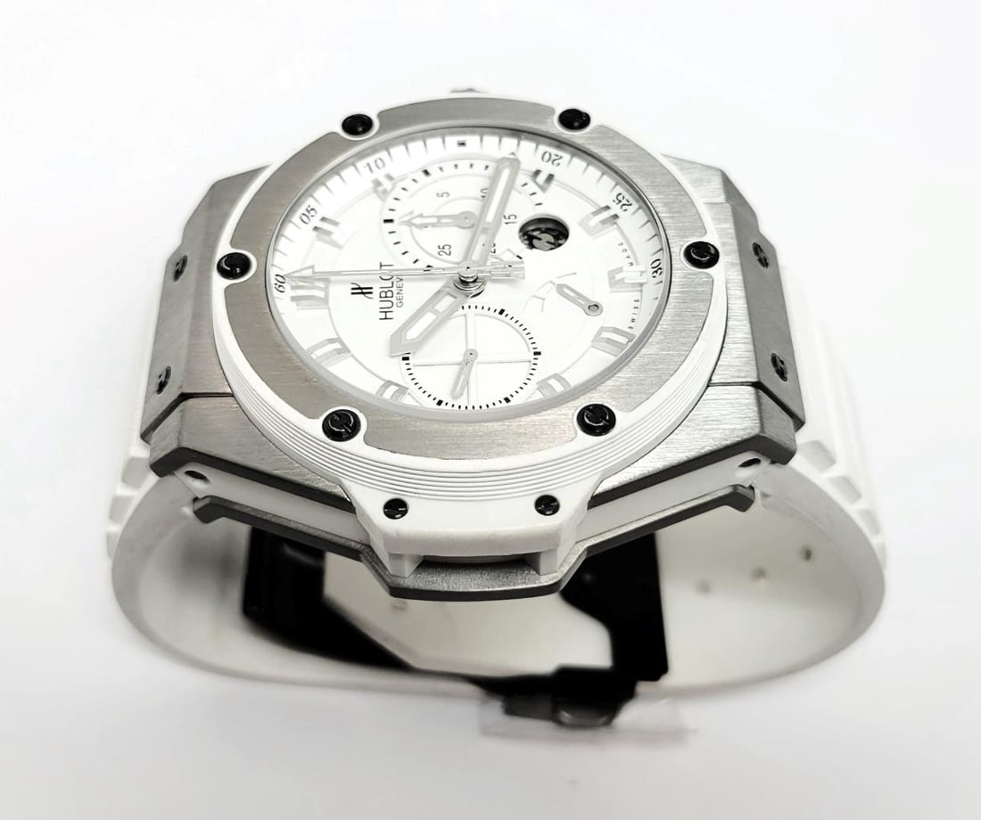 Mens White Hublot King Power Big Bang Titanium & Zirconium Watch 709.ZE.2110.RW - 12