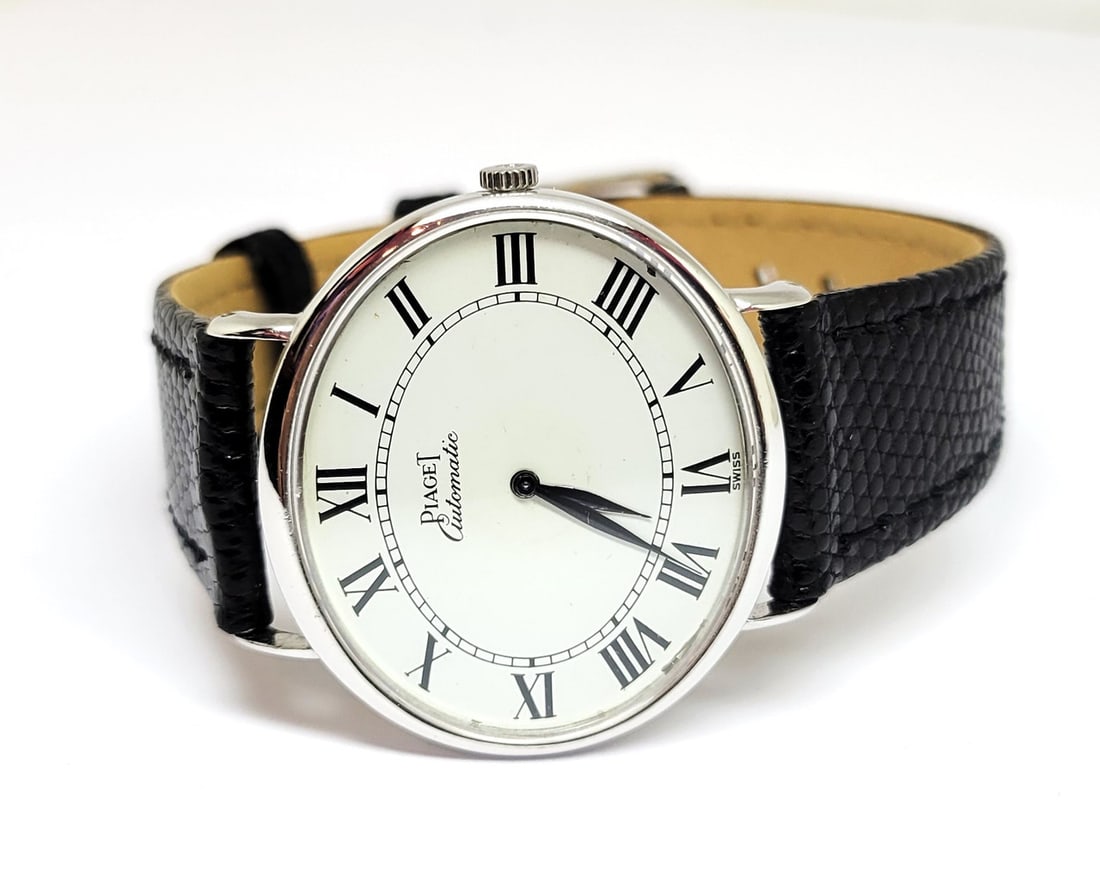 Mens 18k White Gold PIAGET Automatic Watch Ref 12502 Cal 12PC* SERVICED* RARE - 3