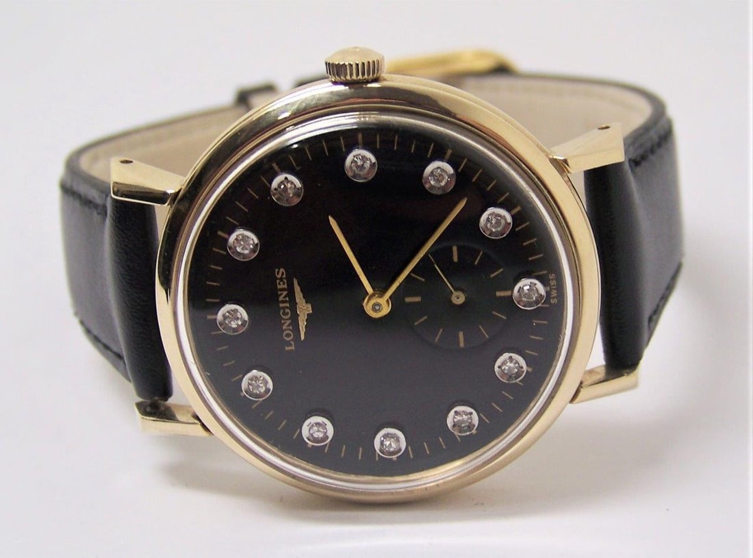 Vintage 14k LONGINES Mens Winding Watch Ref.215 c.1950s Cal 23M EXLNT - 6