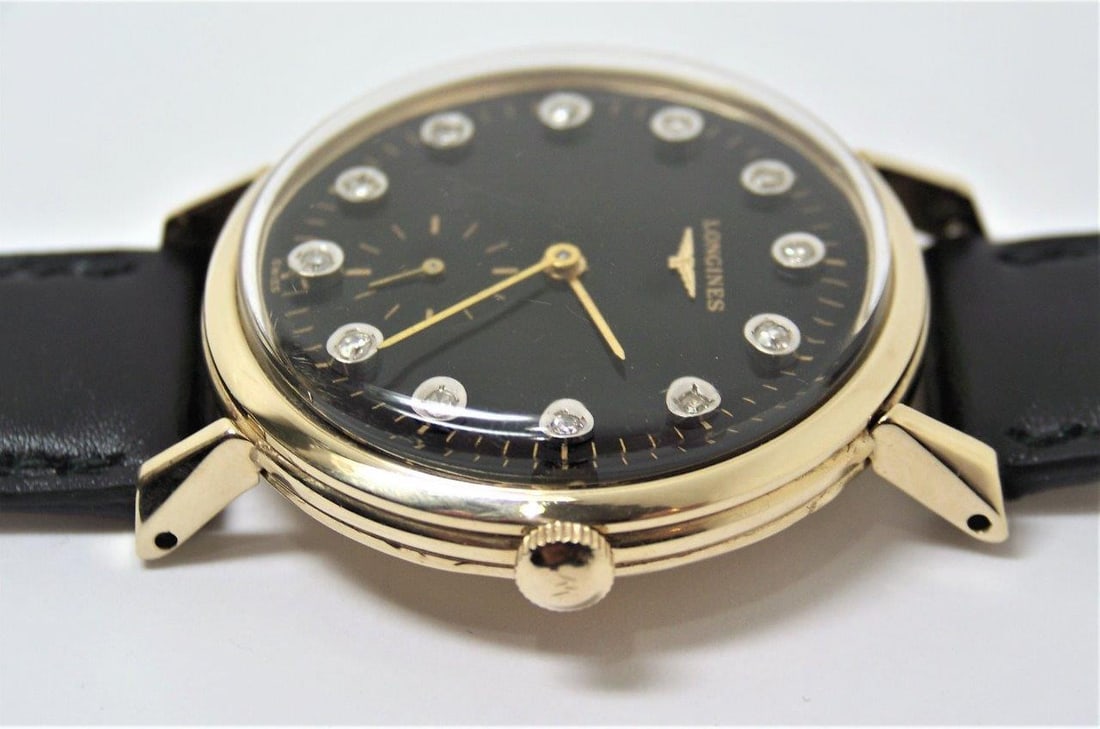 Vintage 14k LONGINES Mens Winding Watch Ref.215 c.1950s Cal 23M EXLNT - 8