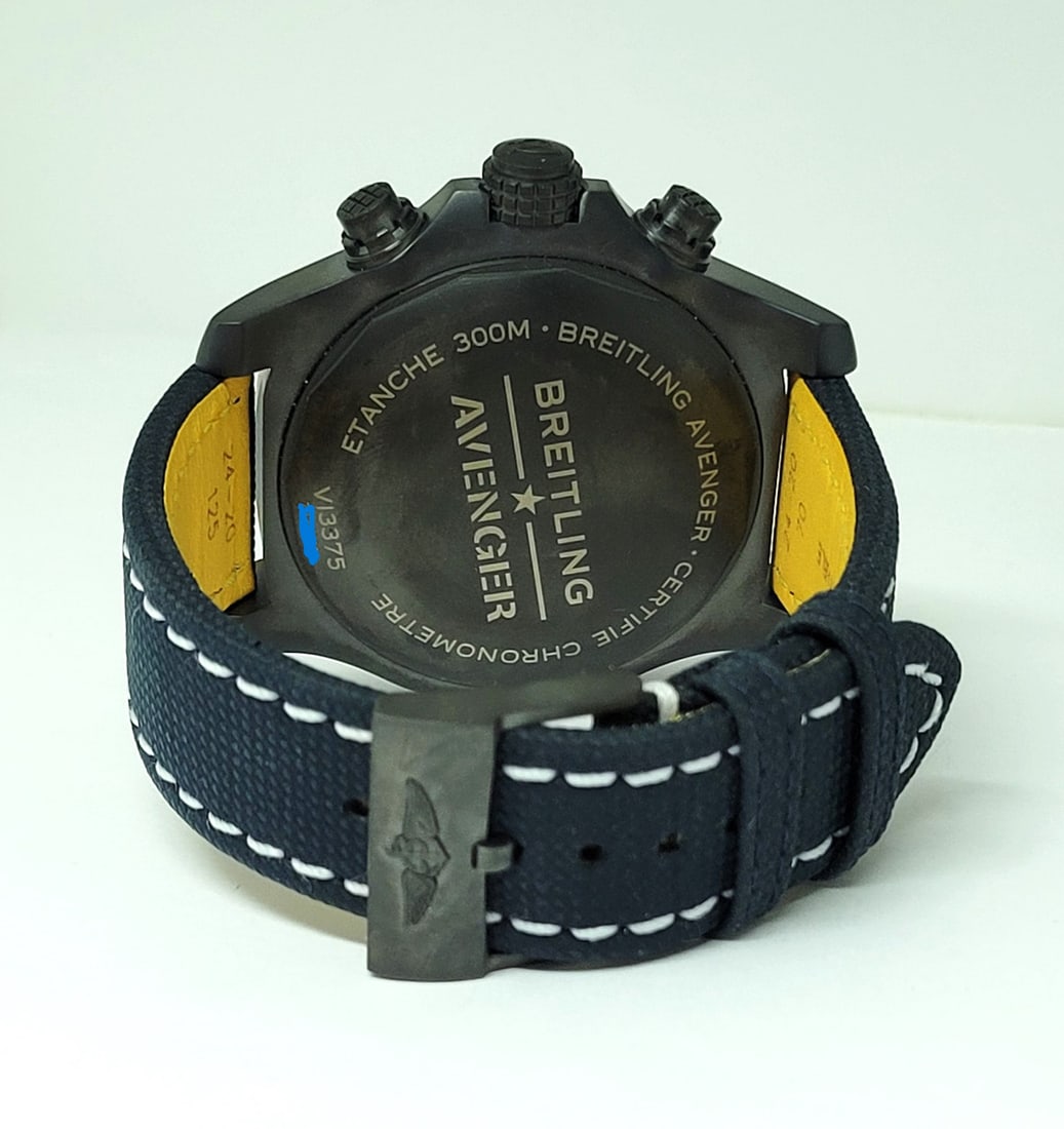 Mens BREITLING Super Avenger Black Night Mission Men's Watch V13375* EXLNT - 6