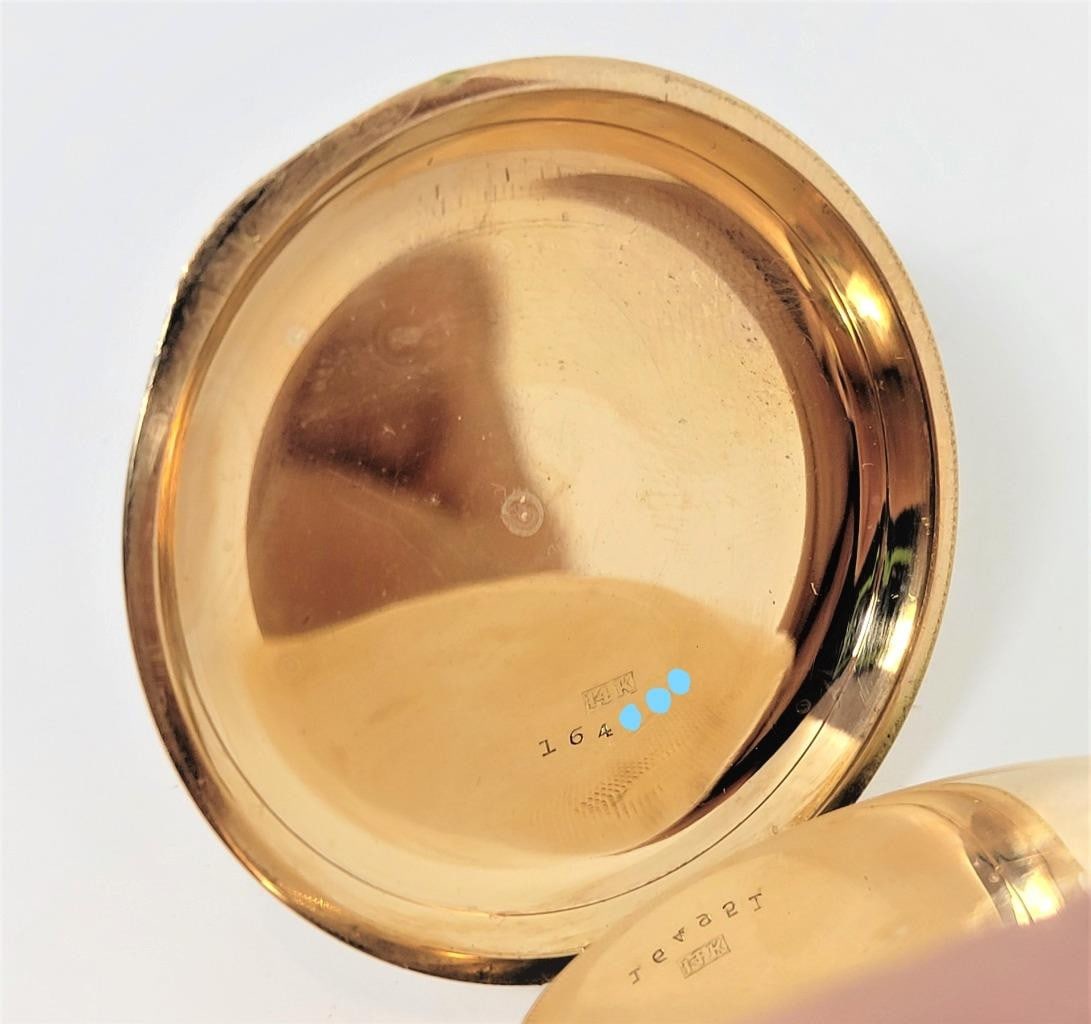 Antique Solid & Heavy 14k WALTHAM Chronograph Open Case Pocket Watch* Very Rare! - 6