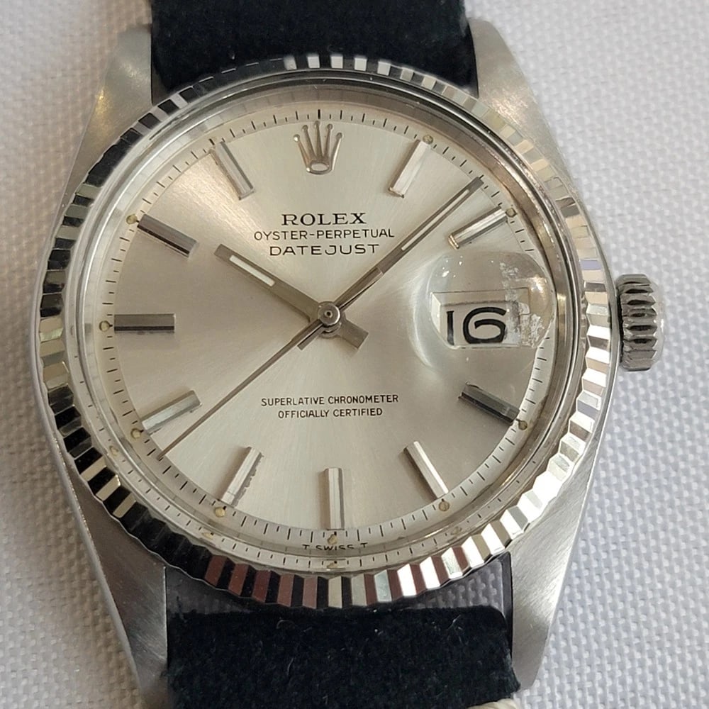 Rolex Oyster Datejust Ref 1601 36mm 18k SS 1970s Mens Vintage Automatic RA620B (1 of 13)