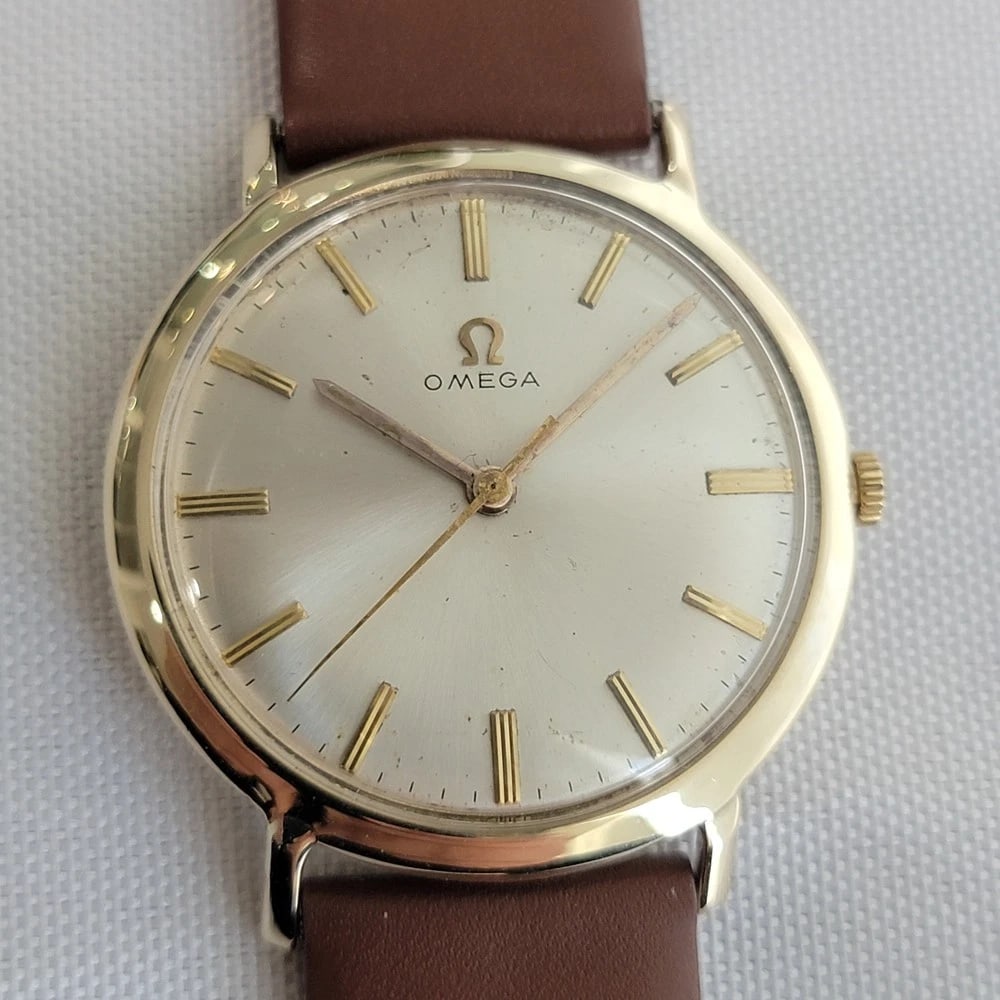 Omega 14k Solid Gold Cal 600 Mens 33mm 1960s Manual Wind Dress Watch RA667 (1 of 13)