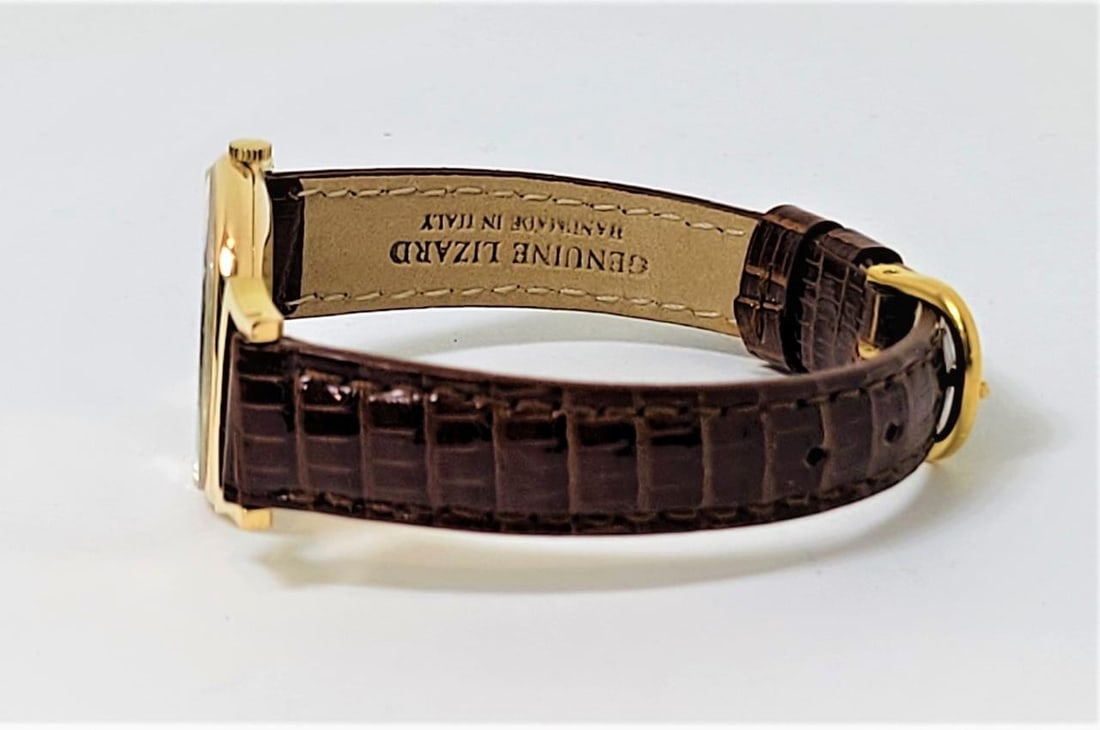 Solid 18k PIAGET Ladies Dress Watch Ref 9015 Cal 9P with Tiger-Eye Stone Dial - 7