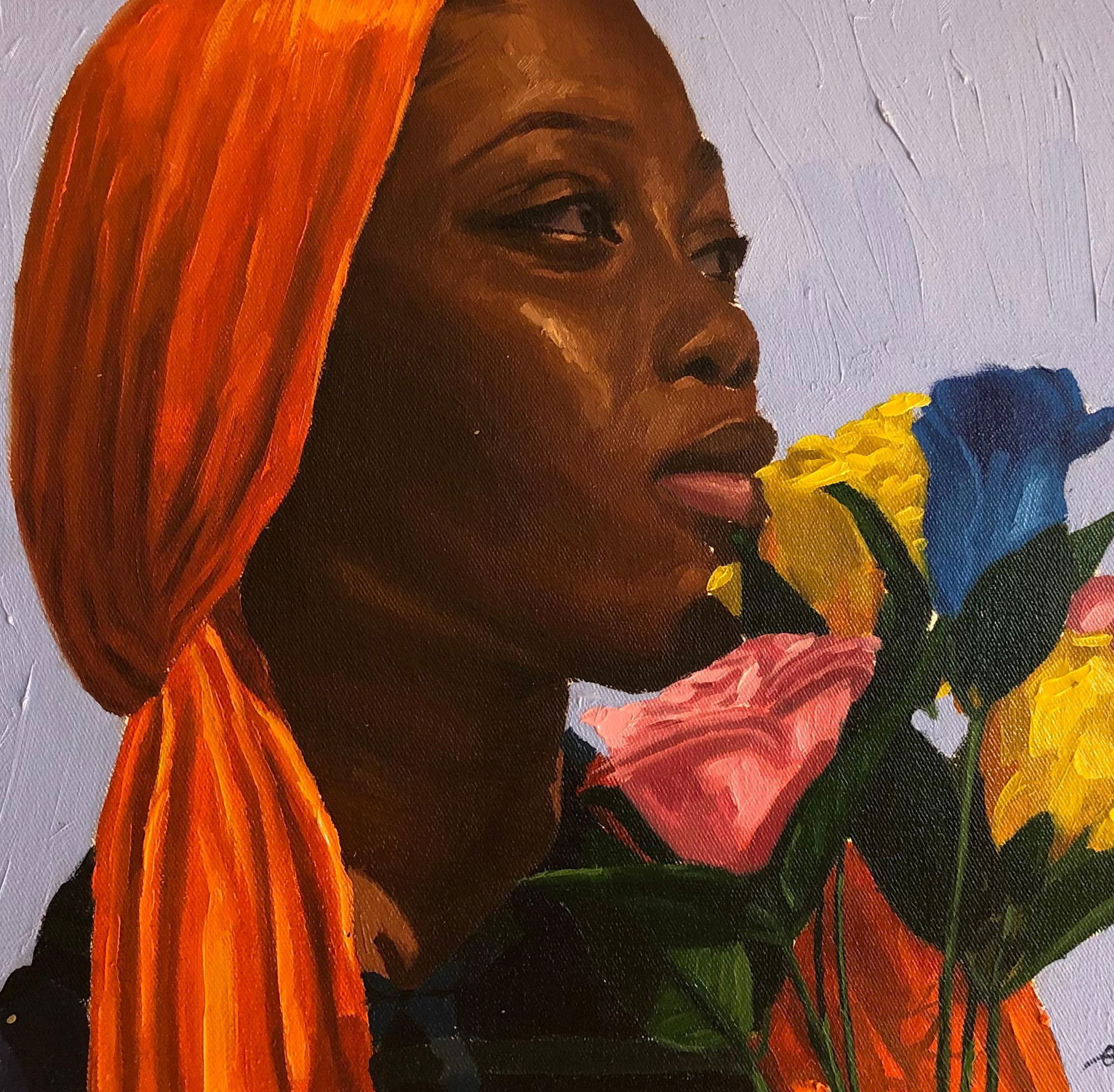 Simon Obeka, On Your Tomb They Won't Smell Nice - 21st Century, Contemporary, Floral, Women, 2023 - 3