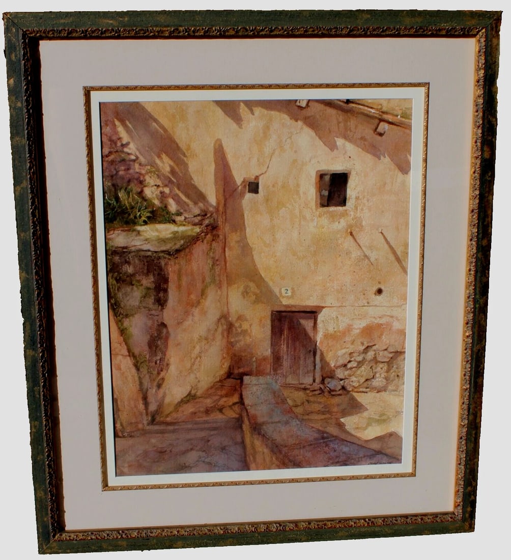 CHERYL CRISS Fine Art Gallery ORIGINAL watercolor New Mexico Dwelling was $3800: Title:CHERYL CRISS Fine Art Gallery ORIGINAL watercolor New Mexico Dwelling was $3800Description:CHERYL CRISS (1947-2022). Fabulous watercolor from important Santa Fe, New Mexico Gallery, Nedra