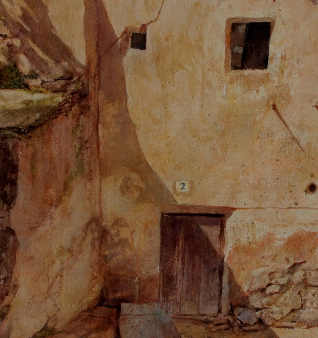 CHERYL CRISS Fine Art Gallery ORIGINAL watercolor New Mexico Dwelling was $3800 - 5