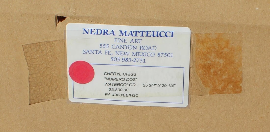 CHERYL CRISS Fine Art Gallery ORIGINAL watercolor New Mexico Dwelling was $3800 - 8