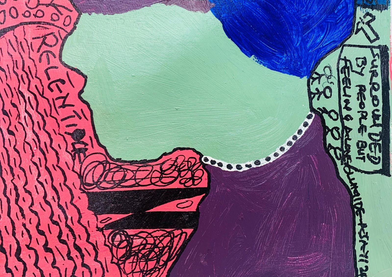 Olumide Ajayi, Relentique - 21st Century, Contemporary, Abstract, Miniature, Emotions, Colors, 2024 - 2