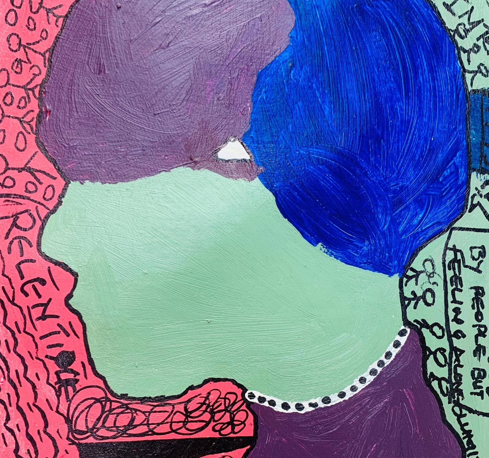 Olumide Ajayi, Relentique - 21st Century, Contemporary, Abstract, Miniature, Emotions, Colors, 2024 - 3