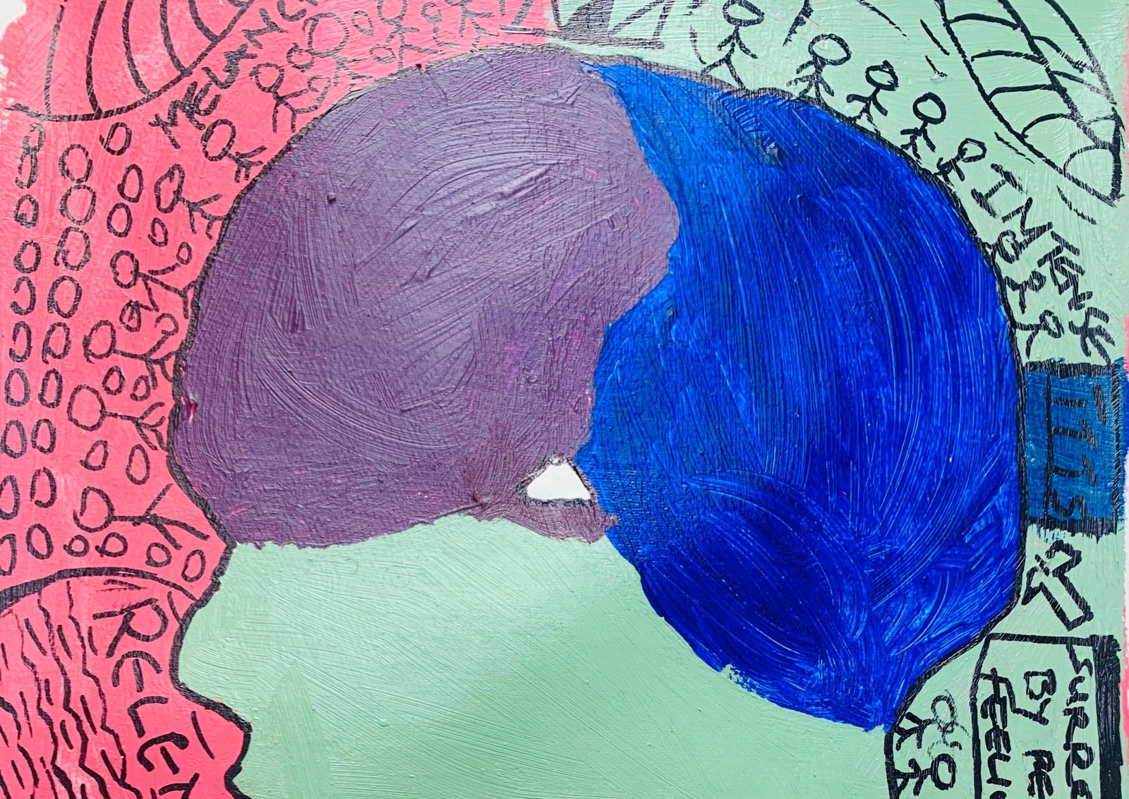 Olumide Ajayi, Relentique - 21st Century, Contemporary, Abstract, Miniature, Emotions, Colors, 2024 - 5