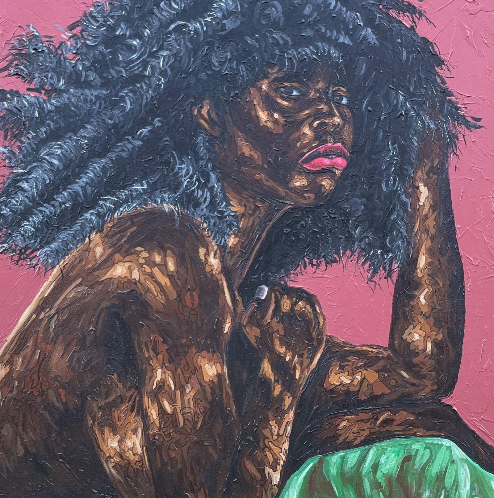 Michael Adetula, Unraveling - 21st Century Contemporary, Figurative Portrait, Woman, Modern, 2024 - 11